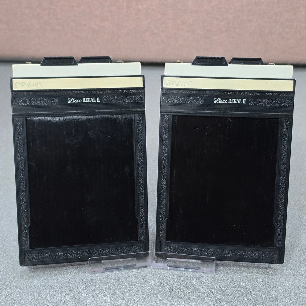Lisco Regal II Film Holder 4x5 2-Pack Black Good Large Format Photo Accessory